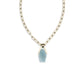 Light Blue Brass Necklace