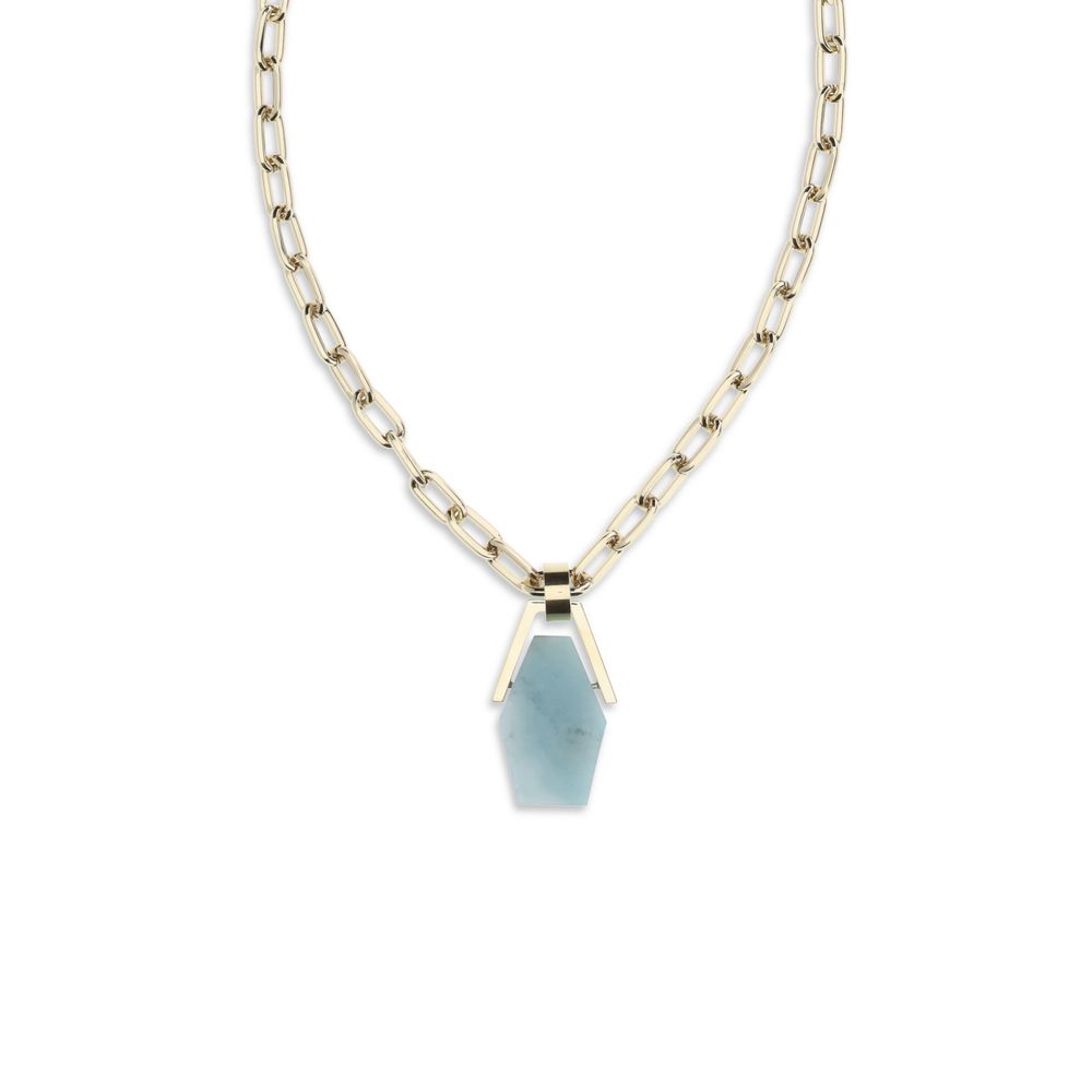 Light Blue Brass Necklace