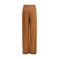Beige Viscose Casual Pants
