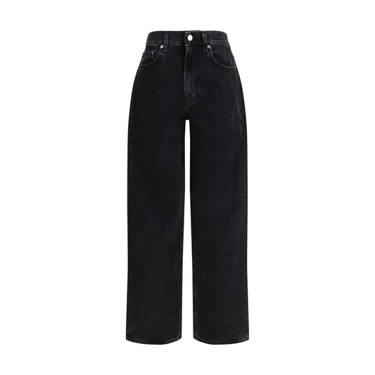 Gray Cotton Relaxed Fit Jeans