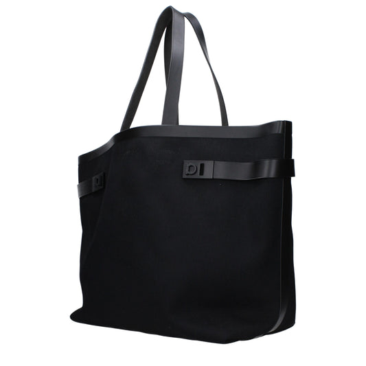 Black Fabric Shoulder Bag