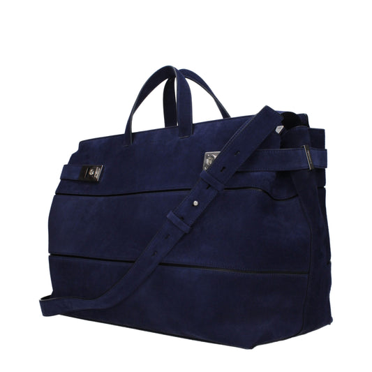 Blue Leather Handbag