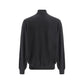 Black Fleece Wool Cardigan