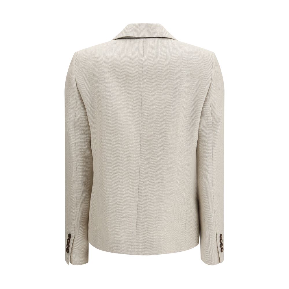 Beige Linen Blazer