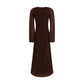 Brown Polyamide Casual Dress
