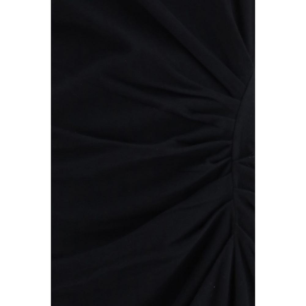 Black Cotton Casual Dress