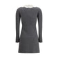 Gray Cotton Casual Dress