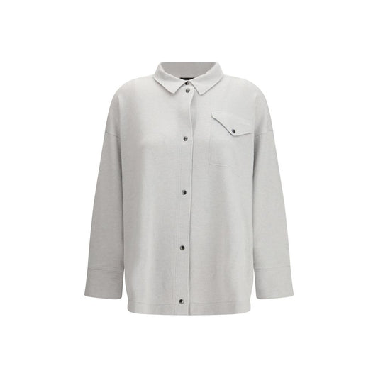 Gray Fleece Wool Shirt