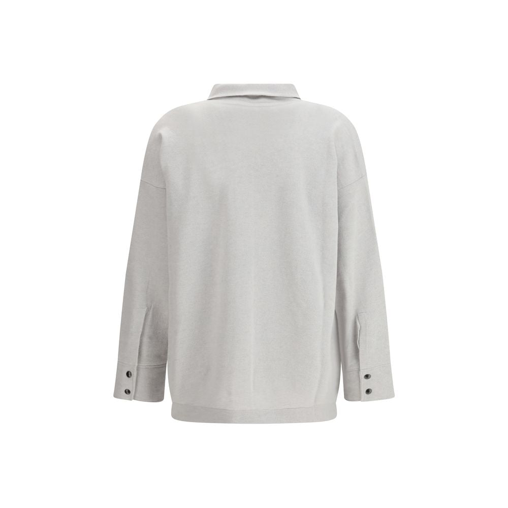Gray Fleece Wool Shirt
