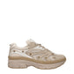 Beige Fabric Low Top Sneakers