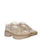 Beige Fabric Low Top Sneakers