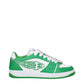 Green Leather Low Top Sneakers