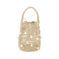 Beige Raffia Backet Bag