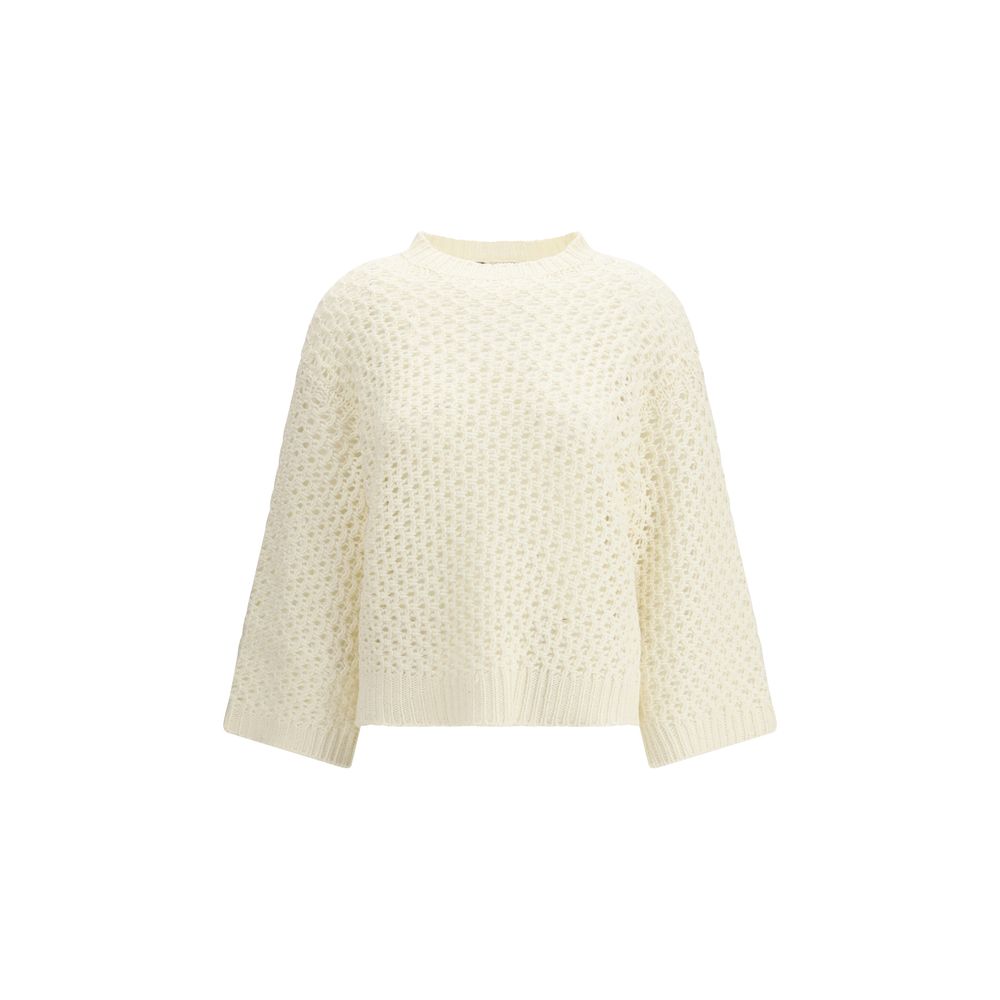 Cream Fleece Wool Sweatshirt