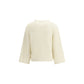 Cream Fleece Wool Sweatshirt