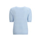 Light Blue Polyester Sweatshirt