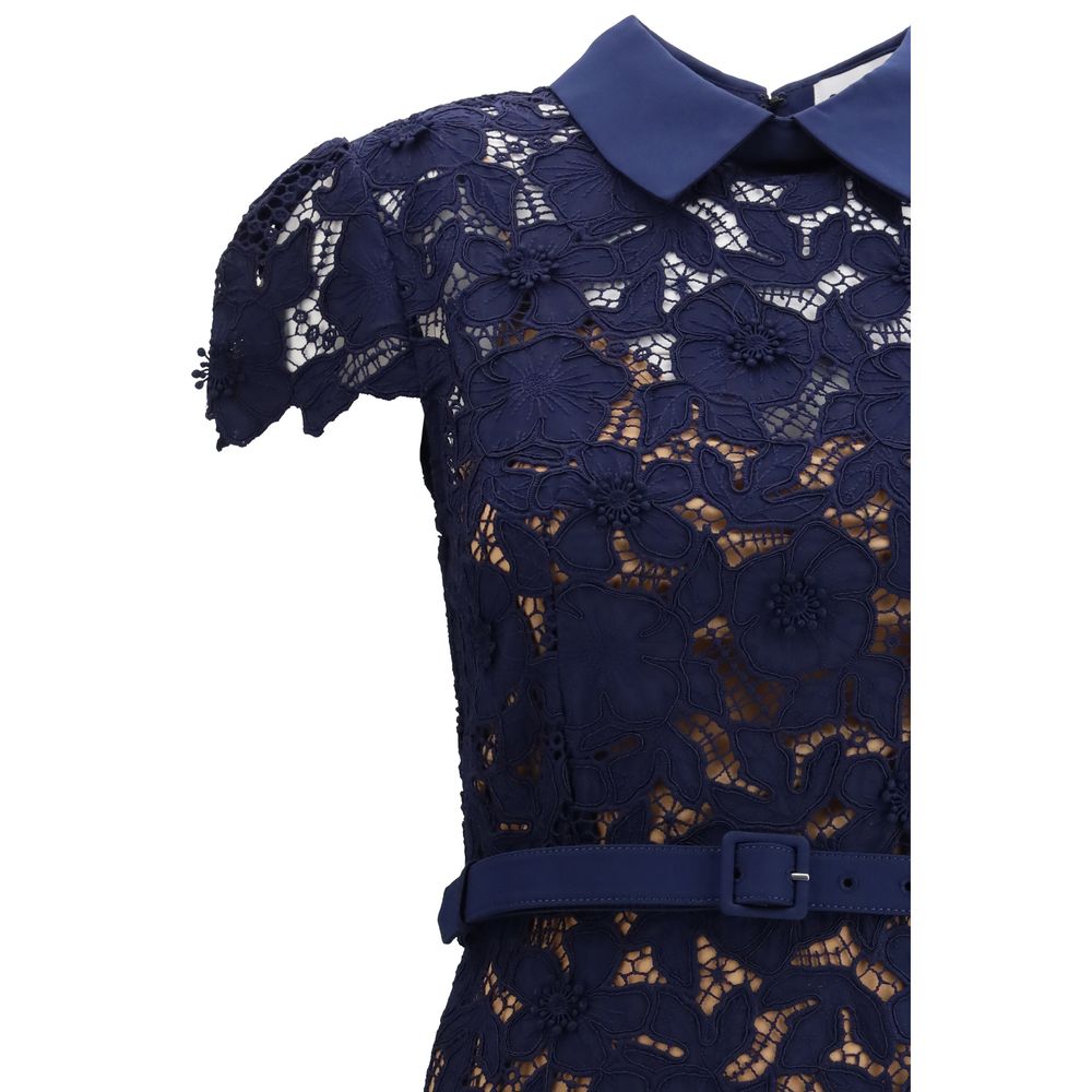 Blue Polyester Cocktail Dress