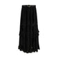 Black Viscose Long Skirt