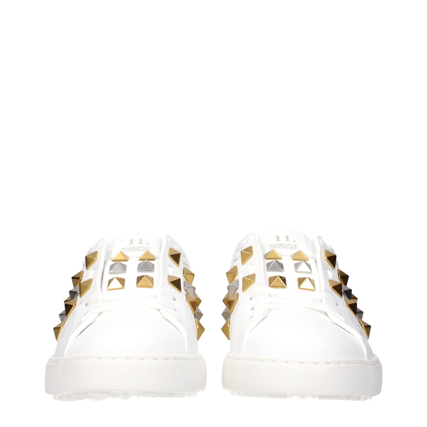 White Leather Low Top Sneakers
