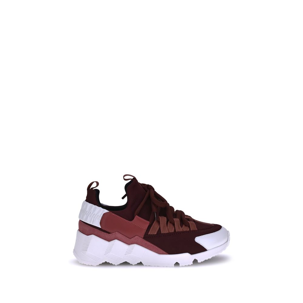 Bordeaux Neoprene Athletic Sneakers