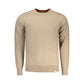 Beige Polyester Men's Sweater