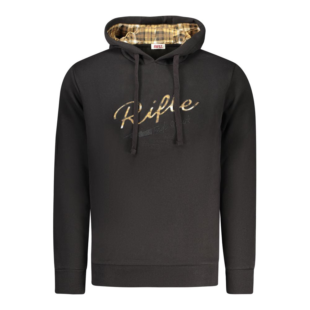 Black Cotton Men's Sweatshirt