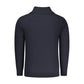 "Blue Acrylic Men Sweater Turtleneck"