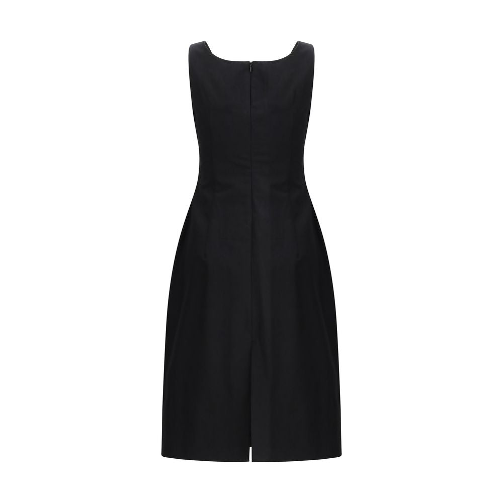 Black Cotton Casual Dress