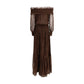 Brown Silk Long Dress