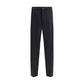 Black Cotton Casual Pants