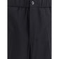 Black Cotton Casual Pants