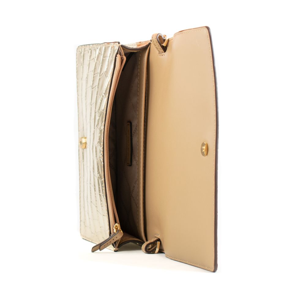 Gold Leather Crossbody Bag