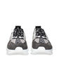 Gray Fabric Chunky Sneakers