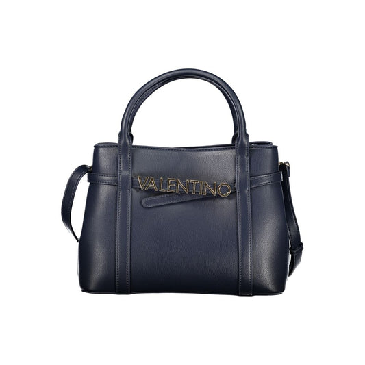 Blu Polyurethane Woman Handbag