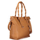 "Marrone Polyurethane Womens Handbag"