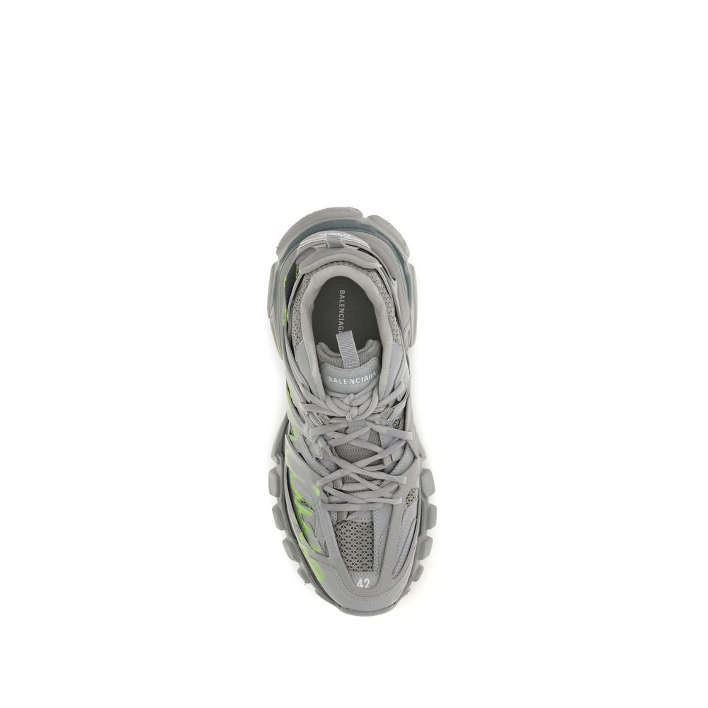Gray Polyester Athletic Sneakers