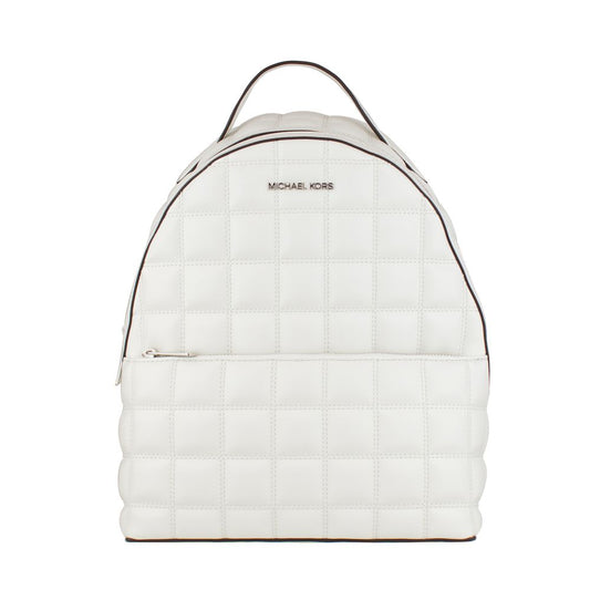 White Artificial Leather Backpack