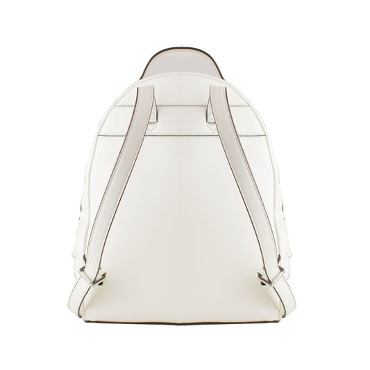 White Artificial Leather Backpack