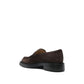 Brown Calfskin Slip-On Loafers
