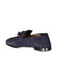 Blue Calfskin Slip-On Loafers