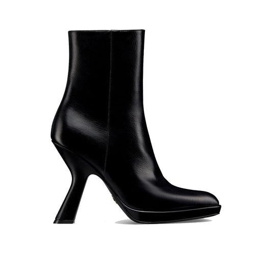 Black Calfskin Ankle Boots