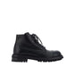 Black Calfskin Lace-Up Boots