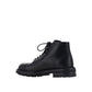 Black Calfskin Lace-Up Boots