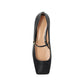 Black Calfskin Ballet Flats