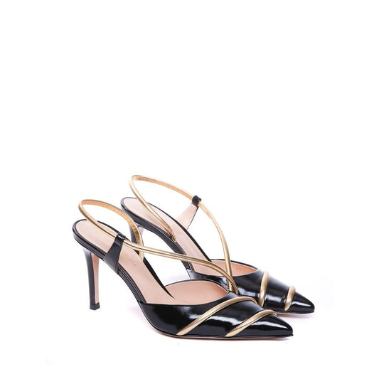 Black Lamb Leather High Heel Pumps