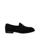 Black Calfskin Slip-On Loafers
