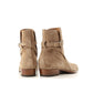 Beige Calfskin Ankle Boots