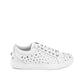 White Calfskin Low Top Sneakers