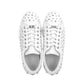 White Calfskin Low Top Sneakers