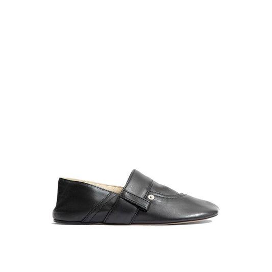 Black Calfskin Slippers